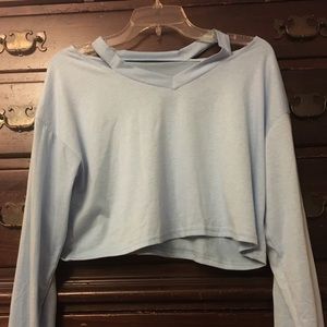 Crop long sleeve tee